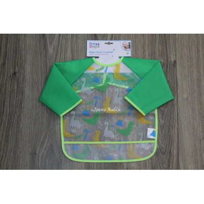 First Steps Лигавник с ръкави, непромукаем /зелен/