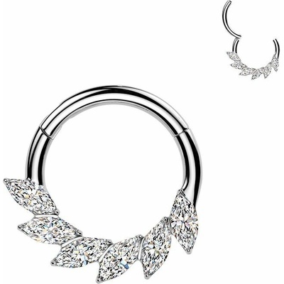 S4U Segment kruh septum helix cartilage tragus piercing TITAN (1,2 x 8 mm) TIT1706-1208