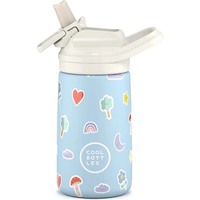 Cool Bottles dětská nerezová termoláhev Kiddie Rainbow Clouds 350 ml