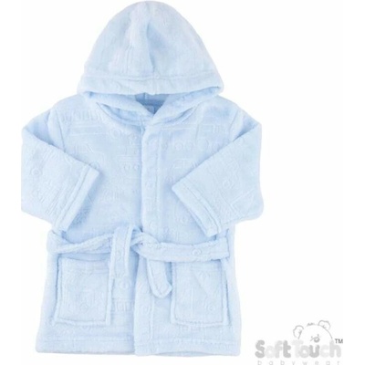 Kojenecký modrý župánek s reliéfním vzorem