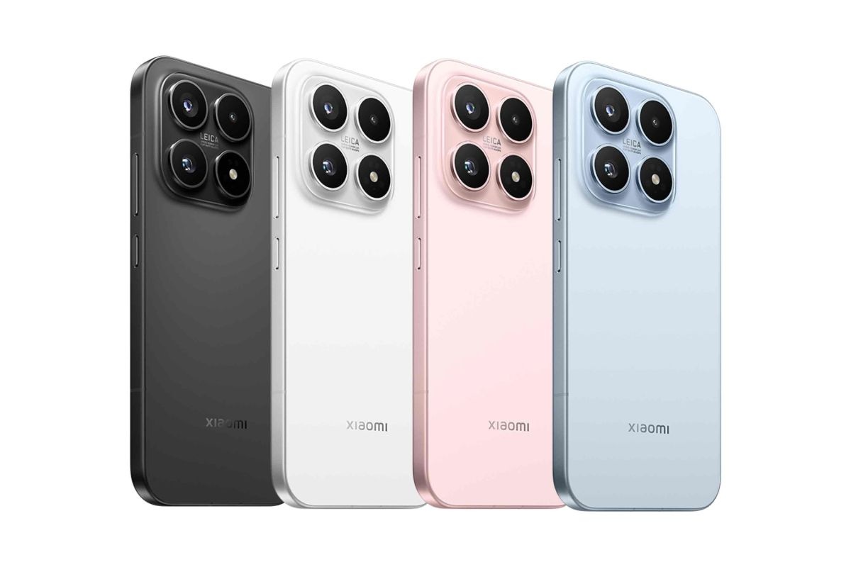 Xiaomi 17 pe negru, alb, roz deschis și albastru