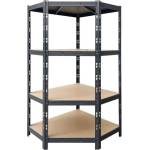  Стелаж метален ъглов black 1800/900/900/400 4 рафта по 400 кг (3525424)