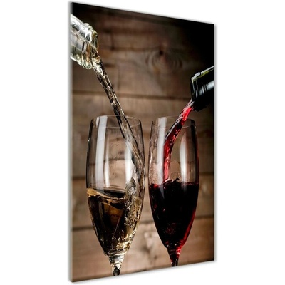 Vertikálny foto obraz sklo tvrdené Víno v pohároch 50x100 cm