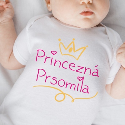 Detské body s potlačou Princezná Biela