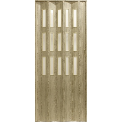 Hopa zhrňovacie dvere Matrix presklené borovice rustikálne 87 x 200 cm