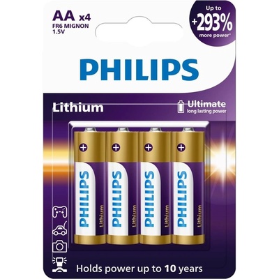 PHILIPS Lithium Ultra AA 4ks Phil-FR6LB4A/10