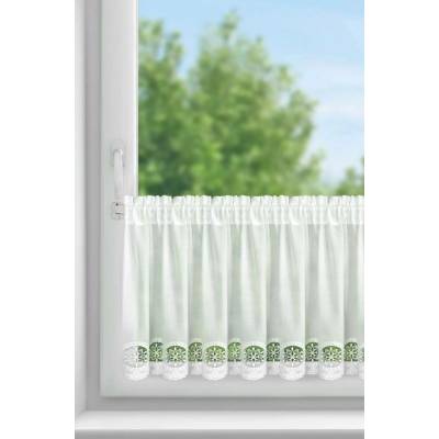 EUROFIRANY KRÁTKÁ ZÁCLONA NA PÁSCE LILA 150X40 CM BÍLÁ