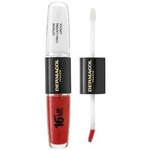 Dermacol 16H Lip Colour Extreme Long-Lasting Lipstick дълготране двуфазен цвят и гланц за устни No. 20 8 ml