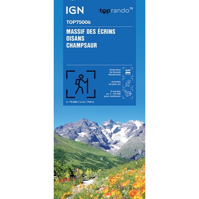 Massif des Ecrins, Oisans, Champsaur - turistická mapa