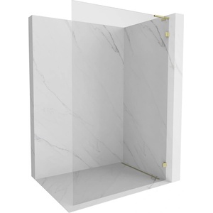 Mexen Lunar L душ кабина Walk-in дясна 80 x 200 см, прозрачна 8 мм, златна - 830L-080-000-50-00-P (830L-080-000-50-00-P)