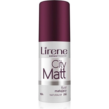 Lirene City Matt zmatňujúci fluidný make-up s vyhladzujúcim efektom 16 h Vitamin E&C 204 Natural 30 ml