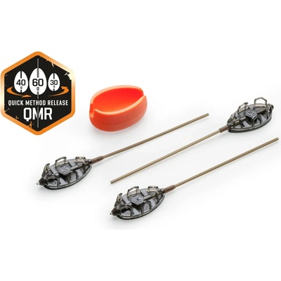 MIVARDI - Krmítko Method Feeder Set QMR Grip L Long 30 g + 40 g + 50 g + Formička