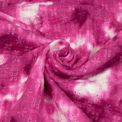 Mušelín Madeira Batika - Růžová magenta