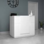 TopMebel Gemini TopMebel рецепция от меламин в бял цвят 120x70x110cm