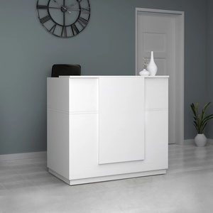 TopMebel Gemini TopMebel рецепция от меламин в бял цвят 120x70x110cm