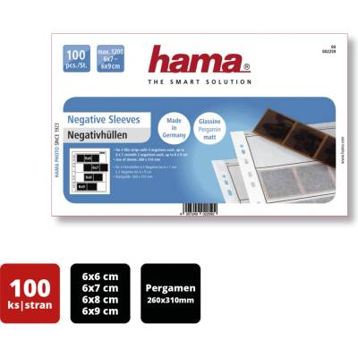 Hama Negative Sleeves 6x7cm 100ks 260x310mm pergamen