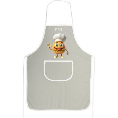 EMI Kuchyňská zástěra Burger šedá