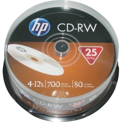 Оптичен носител CD-RW, 700MB, HP, 12x, 25 бр (2065100021)
