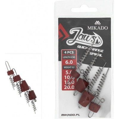 Mikado Vrut na nástrahy JAWS QUICK CHANGE SPIRAL MIX 6cm 4 ks