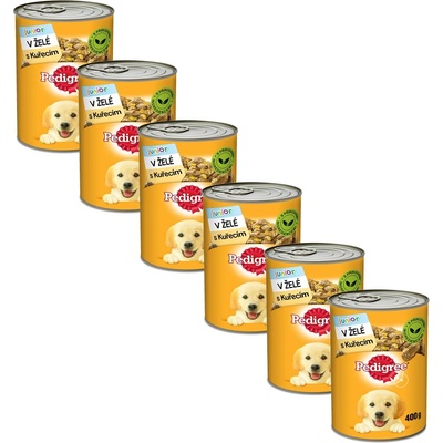 PEDIGREE консерви с пиле в желе за кученца 6 x 400 г