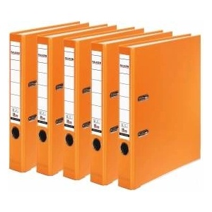 Falken 5x PP-Color plastic folder 5 cm narrow DIN A4 orange - 15047982