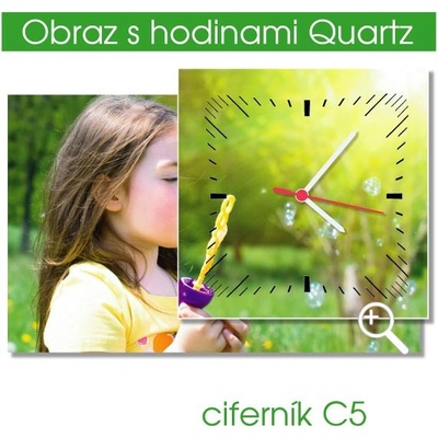 Obraz s hodinami z vlastní fotografie 90 × 60 cm - C5
