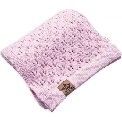 Baby Nellys Háčkovaná Dečka ružová