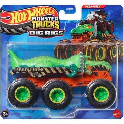 Mattel Бъги Hot Wheels Monster Trucks - Mega Wrex зелен, 1: 64 (HWN86)