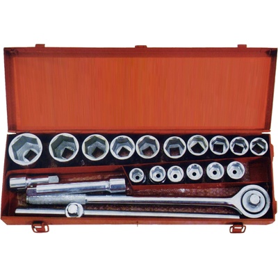 STAVTOOL P16456 Sada hlavic 3/4" 21 dílů | 19-50 mm, kovový box