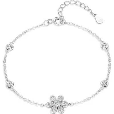 For Silver Dámský náramek se zirkonovým květem - Stříbro 925