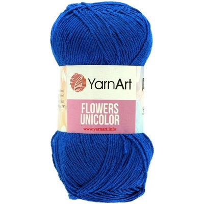 YarnArt Flowers Unicolor kráľovsky modrá 752