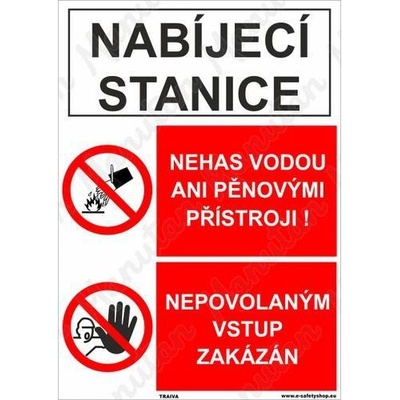 Manutan Nabíjecí stanice nepovolaným vstup zakázán, plast 297 x 420 x 0,5 mm A3