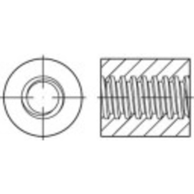 TOOLCRAFT 1069507 trapézová matice 30 mm 88089 nerezová ocel A4 1 ks