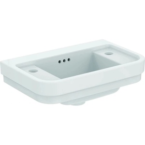 Ideal Standard Умивалник за стенен монтаж Ideal Standard Atelier Calla, лъскаво бял, 50 см, с 2 отвора за смесител (E251701)