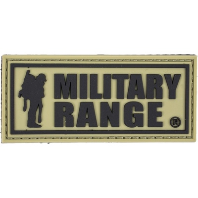 Nášivka MILITARY RANGE velká KHAKI/ČIERNÁ