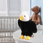 LEAN Toys Plush Eagle Bird Plush Toy Mascot Cuddly Toy Black and White 25cm - mallbg - 14,81 лв
