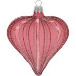 Ego Dekor Стъклени ръчно издухани Коледни украси в комплект 3 бр. 9 cm Heart - Ego Dekor (ZOZ-212021DB)