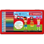 STABILO Комплект цветни моливи, Stabilo, Color, метална кутия, 12 цвята (ST1812-77)