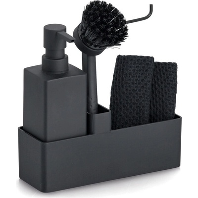 ZELLER Organizér na mytí nádobí, plast, černá 20,2x7x20cm