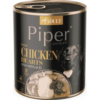 Piper Adult kuracie srdce a špenát 800 g