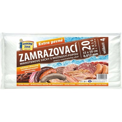Moderní žena - zamrazovací mikrotenový šáček 35× 50 m, 17 µm - 20 ks
