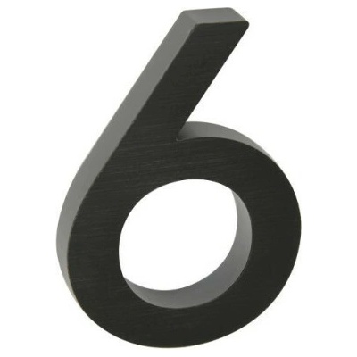 RN.100LV.6.AL.CE číslo " 6 " čierne Čierna
