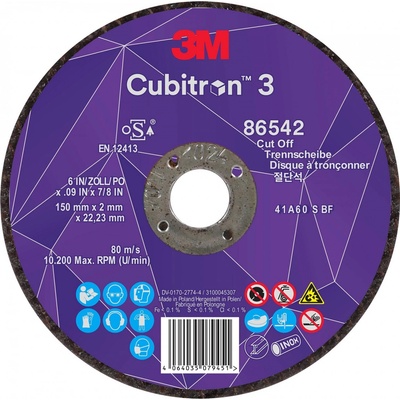3M Cubitron 3 Rezný kotúč 150 x 2,0 x 22 mm 86542