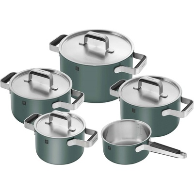 ZWILLING zwilling pure комплект тенджери с касерола 5 части, неръждаема стомана, сребрист/зелен (1028854)
