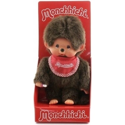 Monchhichi Chlapeček v červeném bryndáčku 20 cm