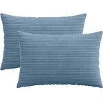 vidaXL Калъфка за възглавница 2 pcs HEERLEN Синьо 50 x 75 cm кордурой (911647)
