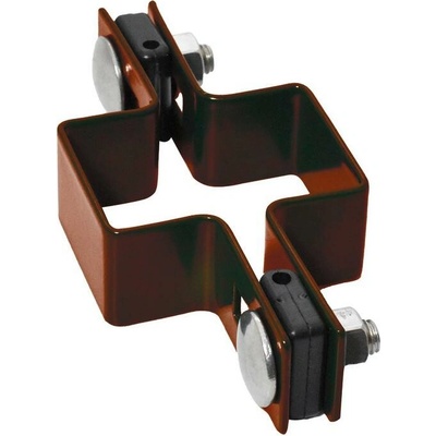 EKOfence Objímka priebežná na plotový stĺpik ZnPVC 60x40mm hnedá 15775