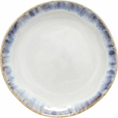 Costa Nova Biely/modrý dezertný kameninový tanier ø 15 cm Brisa
