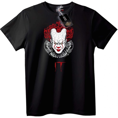 NOONEBRAND Тениска Pennywise IT Хорър - M, Black