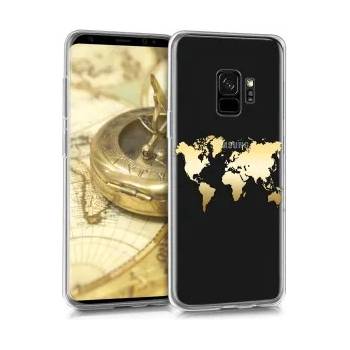 Image 1 of kwmobile Кейс с дизайн прозрачни за Samsung Galaxy S9 - златист